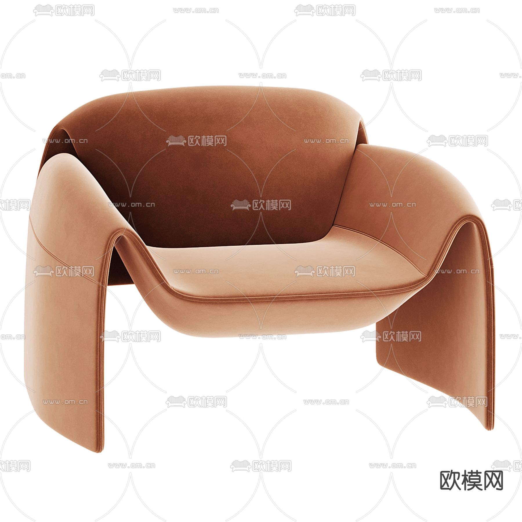 Poliform 螃蟹椅 休闲椅3d模型下载（渲染图5）