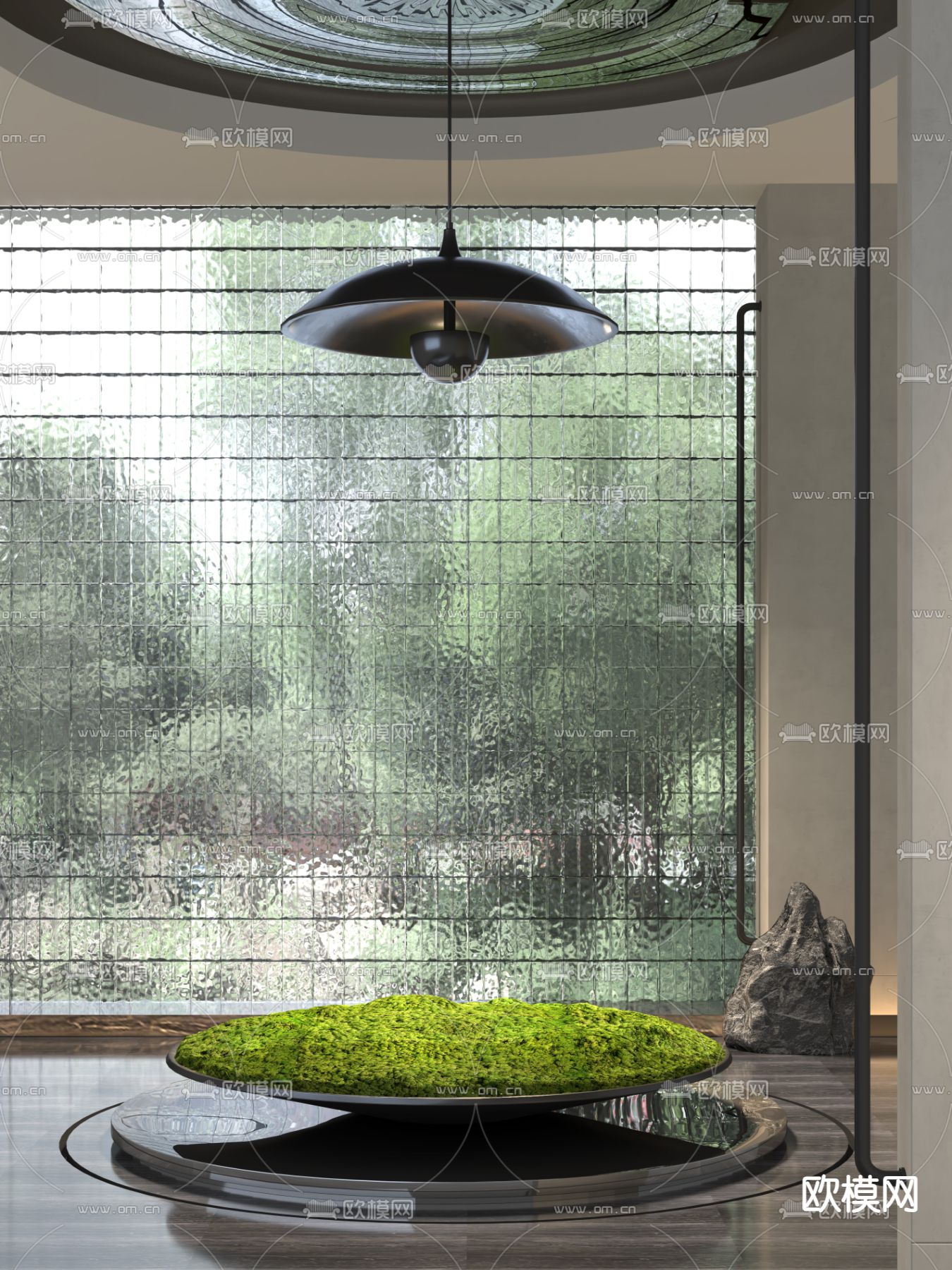 苔藓装置 苔藓盆栽 小品3d模型下载