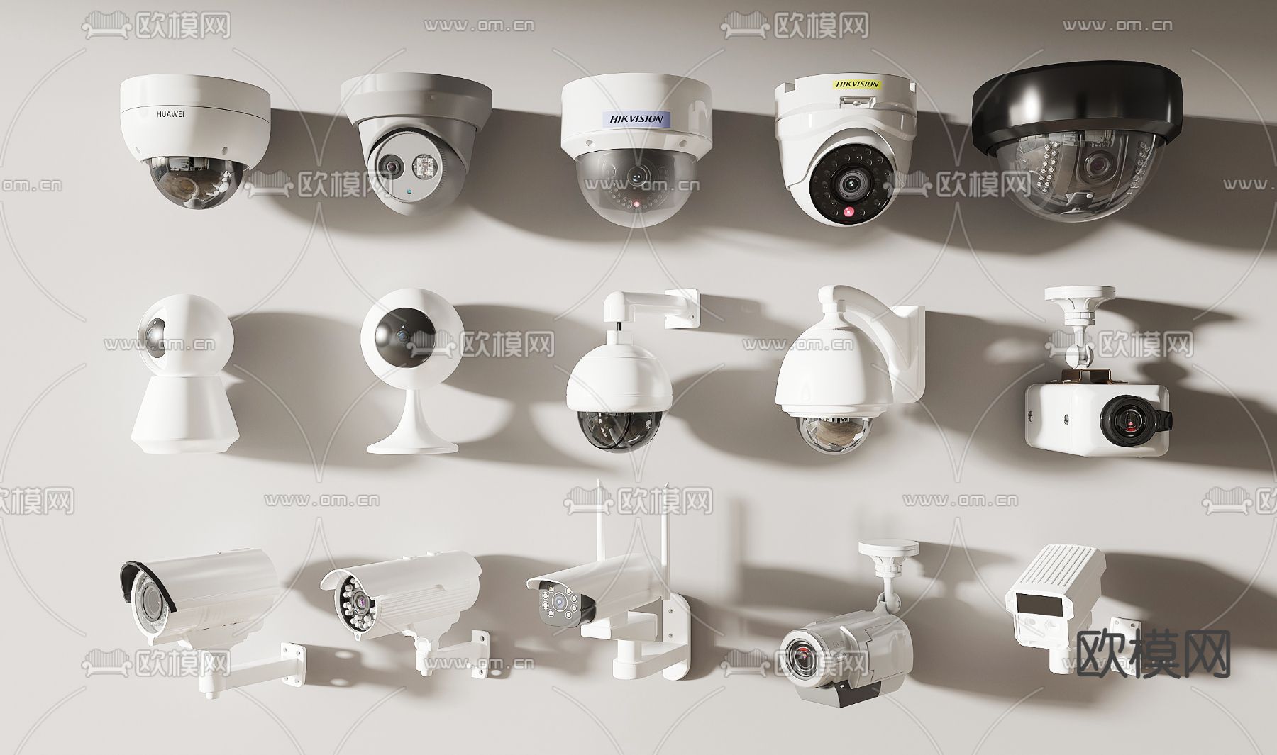 安防监控 摄像头3d模型下载