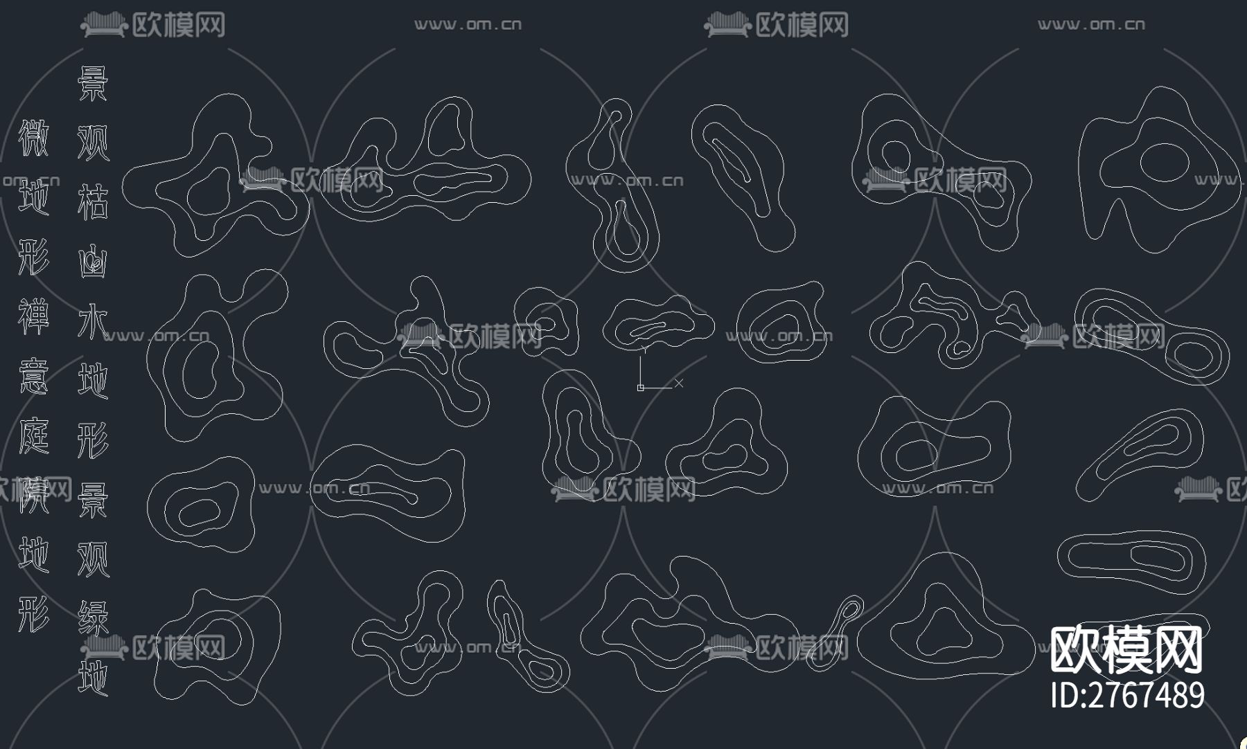 精选4套庭院微地形景观CAD图库下载（渲染图3）