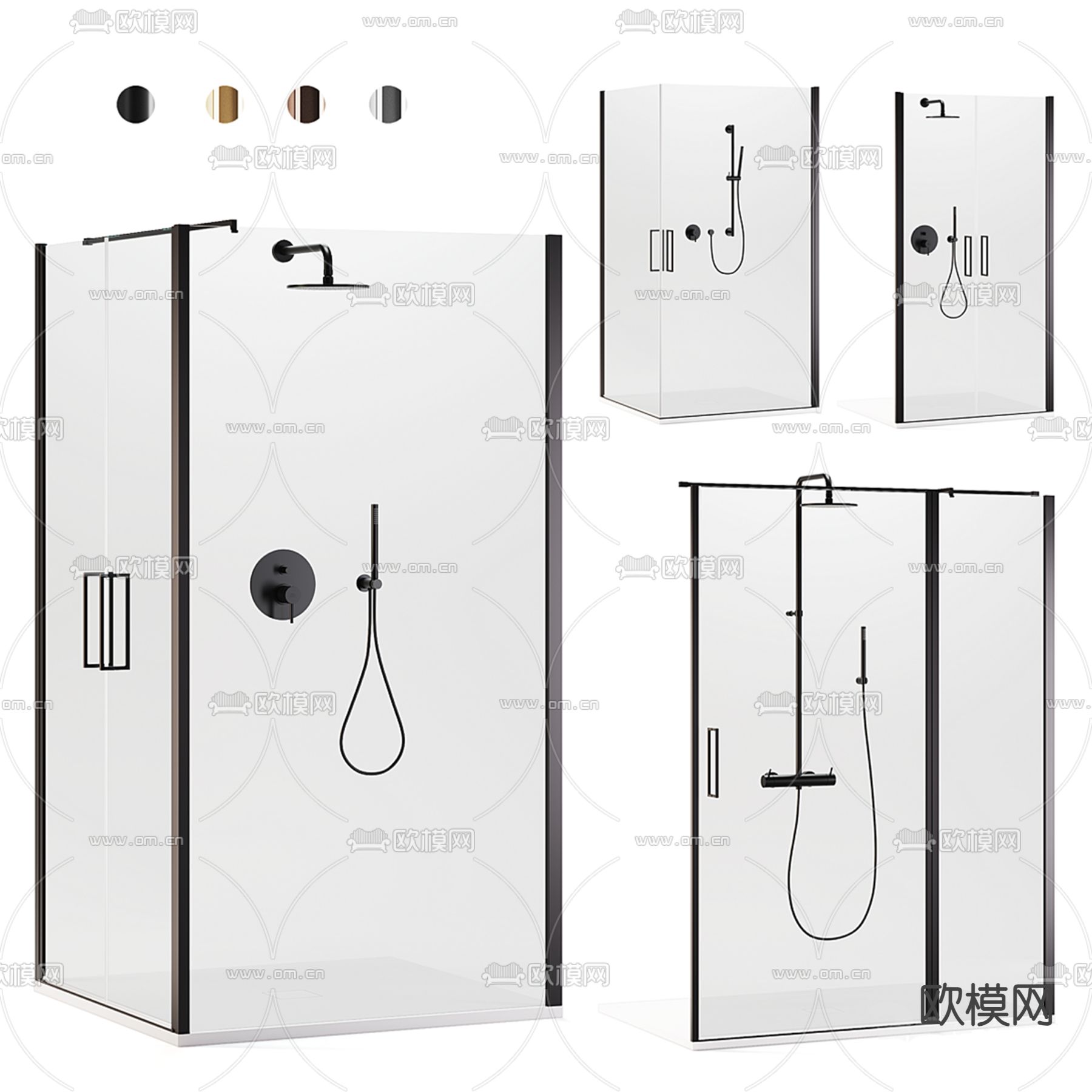 淋浴间3d模型下载（渲染图2）