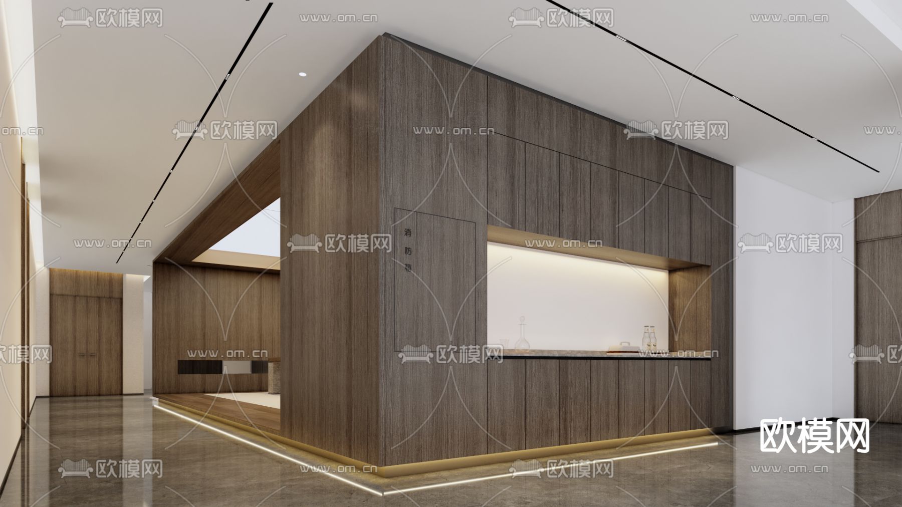 现代酒店会所su模型下载（渲染图1）