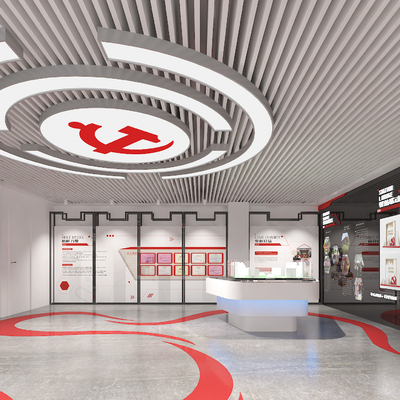  党建展厅su模型 