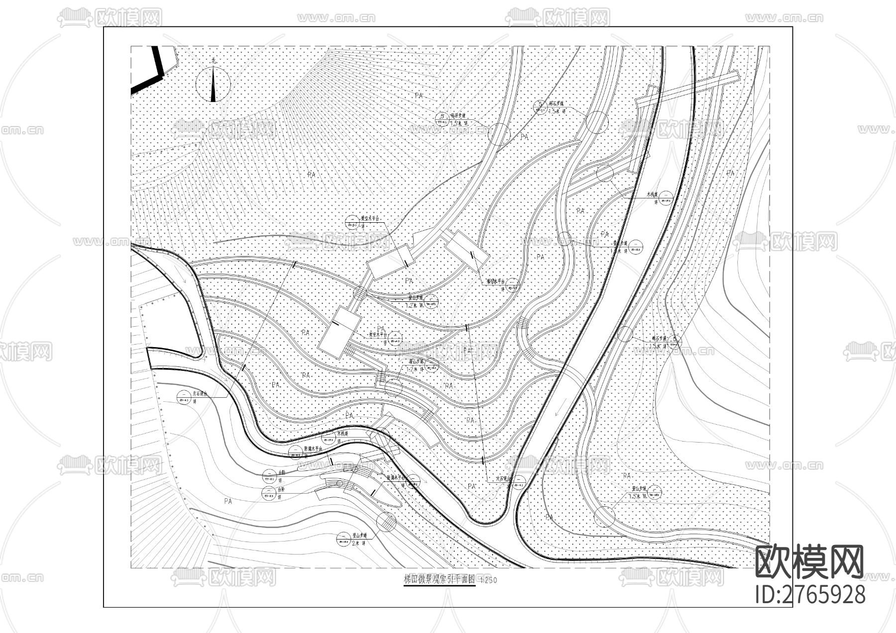 黄水镇中心休闲绿地环境综合整治cad施工图下载（渲染图10）