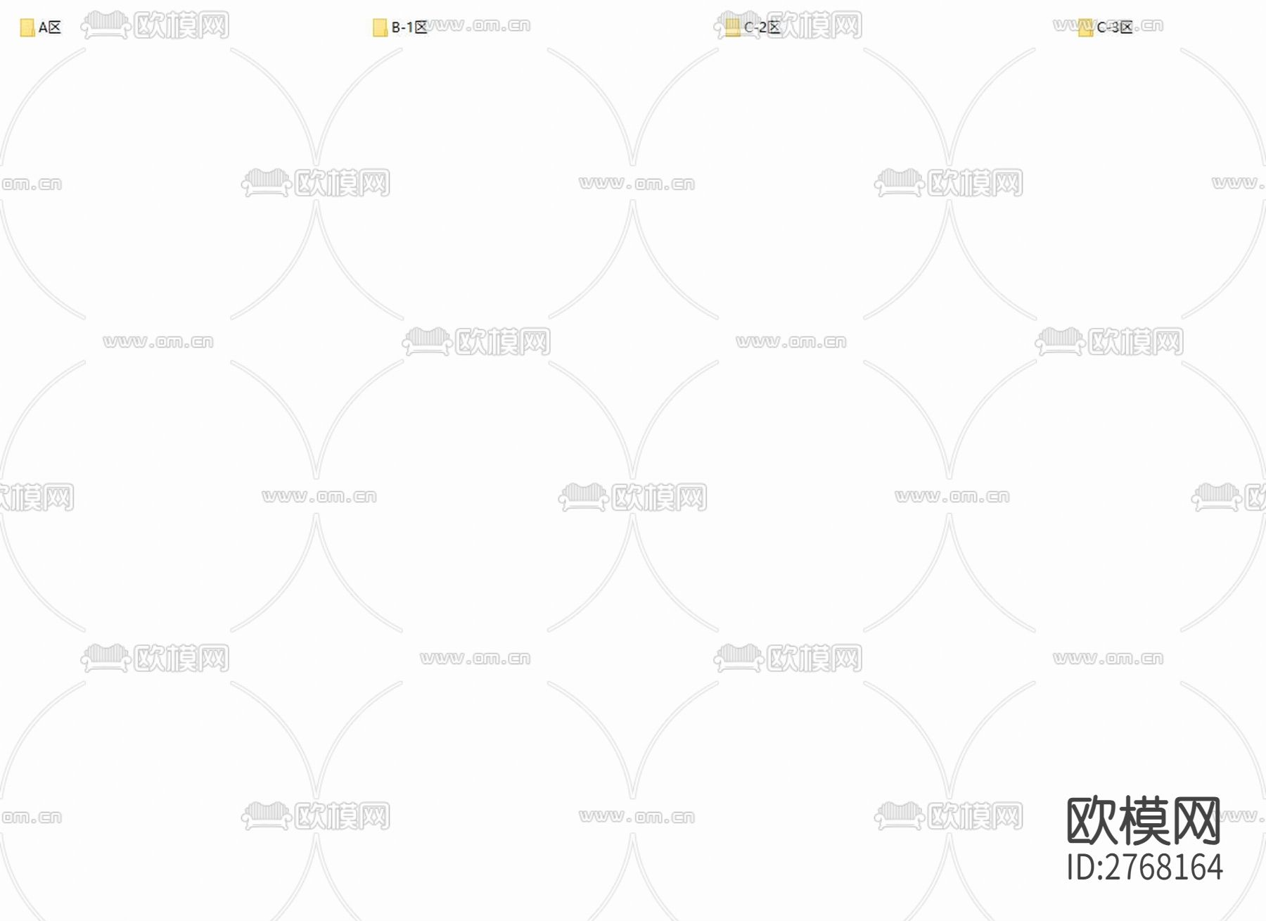 时装与文创设计小镇A馆、B馆、C馆公区装修工程cad施工图下载（渲染图1）