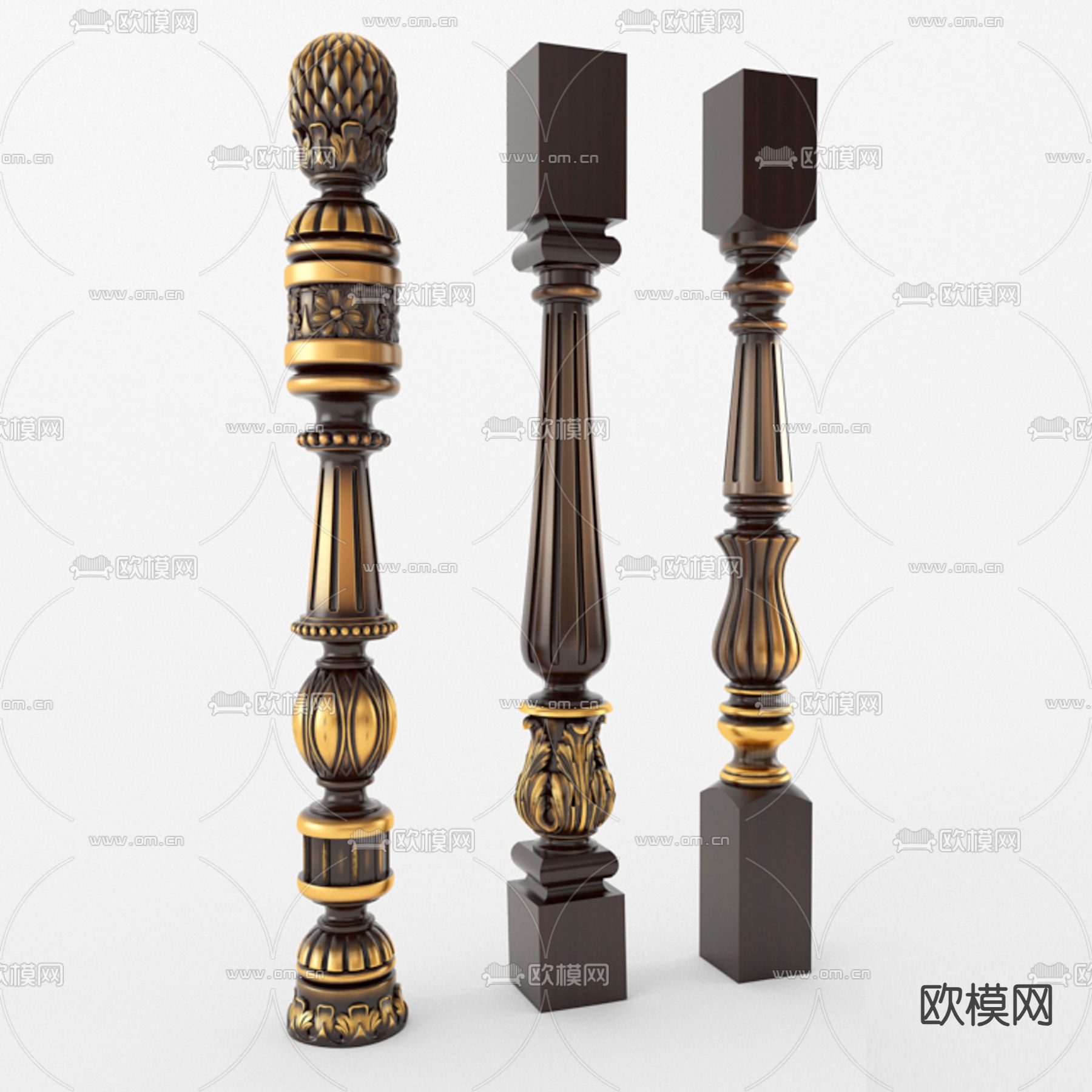 简欧柱子 罗马柱 造型柱3d模型下载