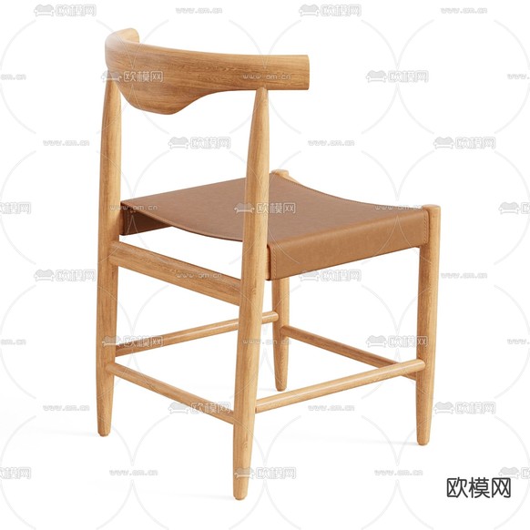 北欧椅子 餐椅3d模型下载(渲染图4)