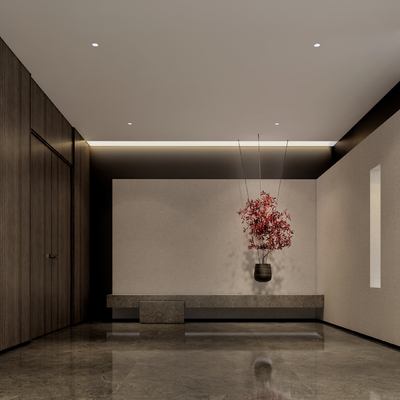  酒店会所门厅su模型 