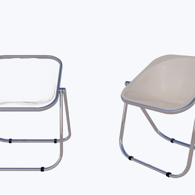  折叠椅 亚克力椅子su模型 