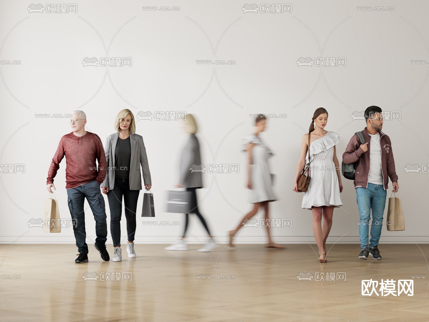 时尚人物3d模型下载