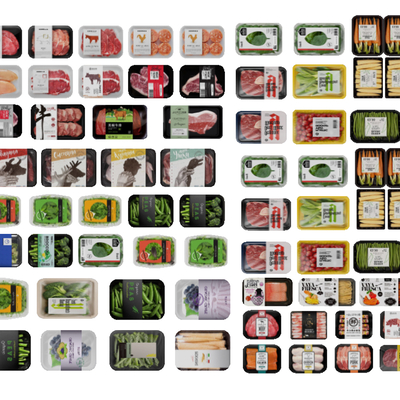  猪肉 牛肉 羊肉 鸡胸肉 蔬菜su模型 