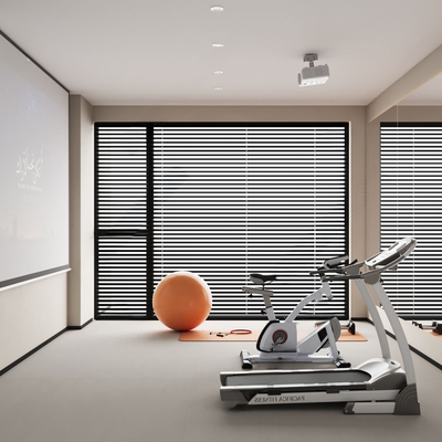  家居健身房su模型 