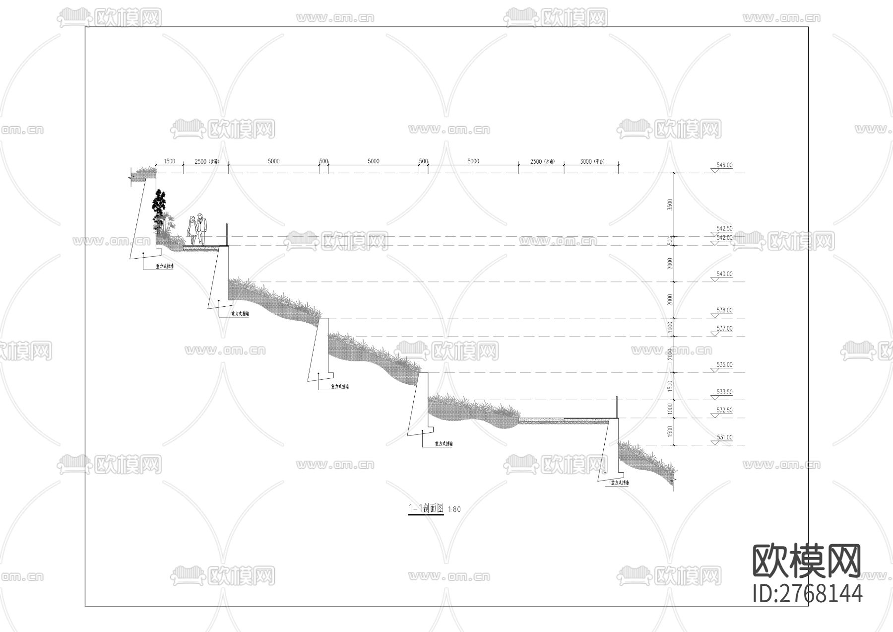 建峰工业集团有限公司移民安置区人居环境改善工程cad施工图下载（渲染图4）