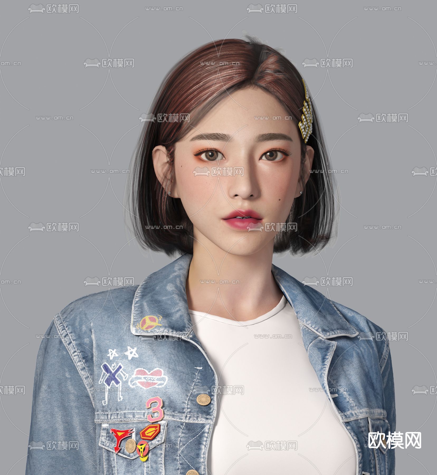 站姿人物 女孩人物3d模型下载