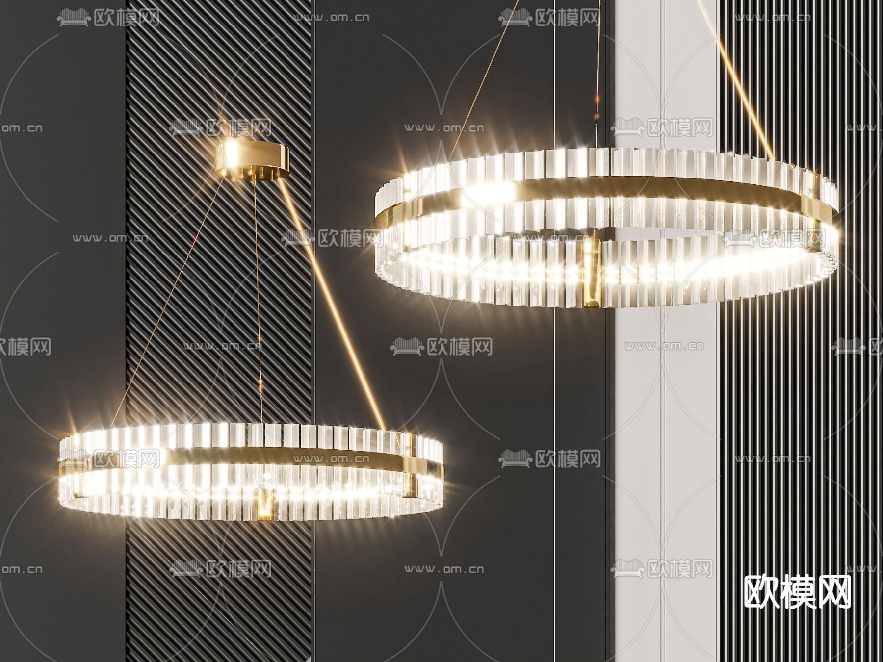 水晶吊灯 大厅吊灯3d模型下载_ID14208630_3dmax免费模型-欧模网