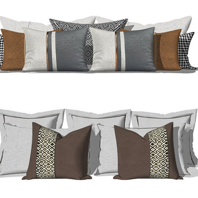  抱枕 枕头su模型 