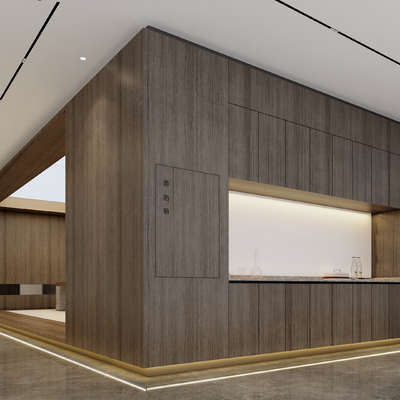  现代酒店会所su模型 