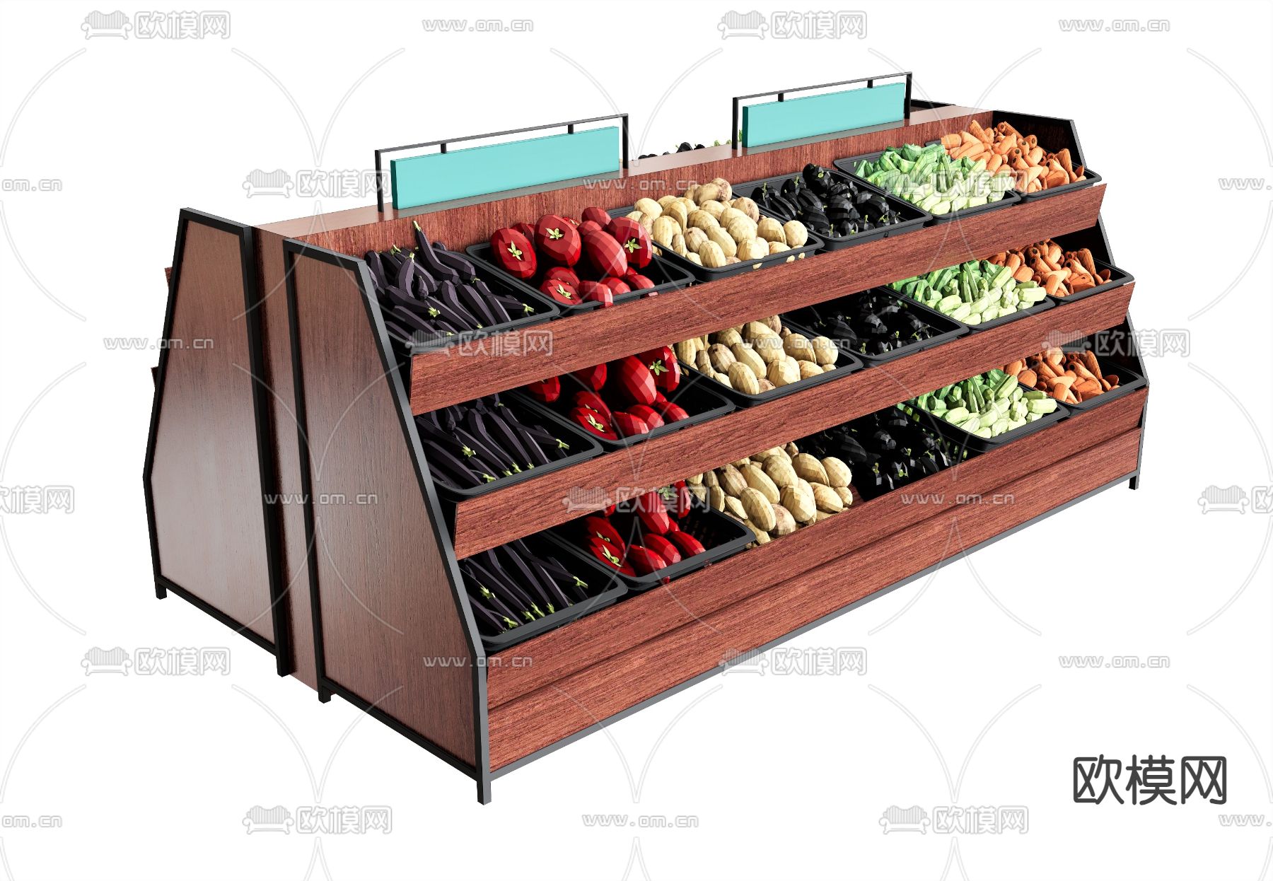 置物架 陈列架子 超市展架su模型下载（渲染图1）