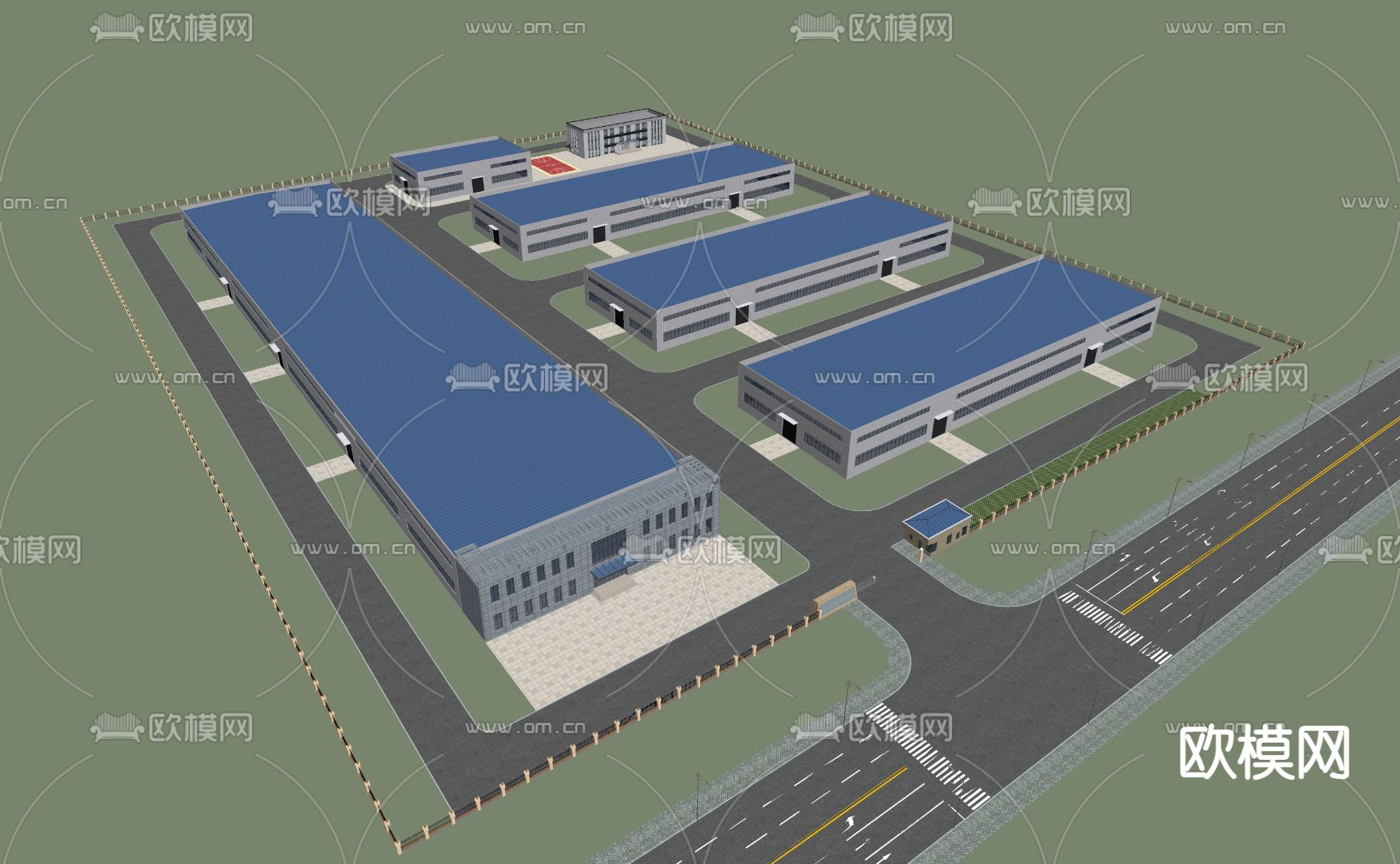 工业风厂房su模型下载（渲染图2）