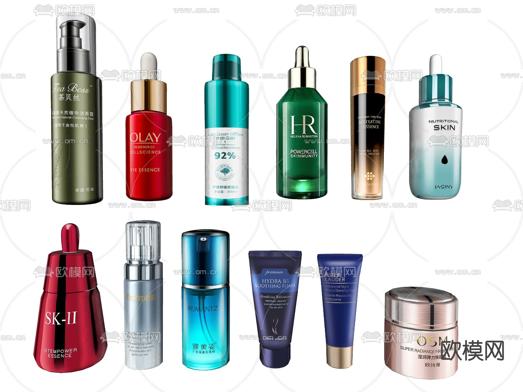 化妆品 护肤品 润肤露su模型下载（渲染图2）