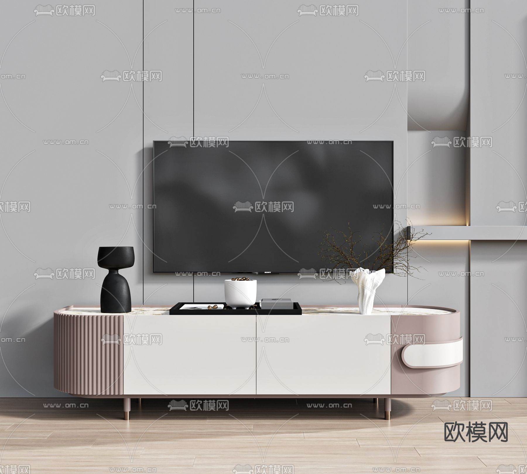 电视柜3d模型下载