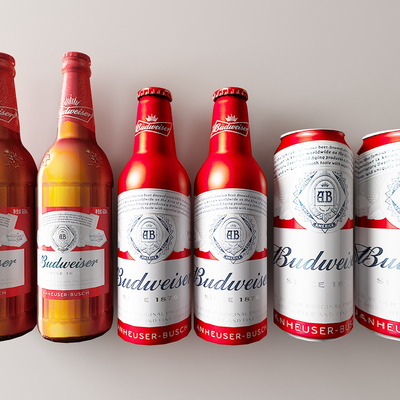  啤酒 红酒 洋酒 酒瓶su模型 