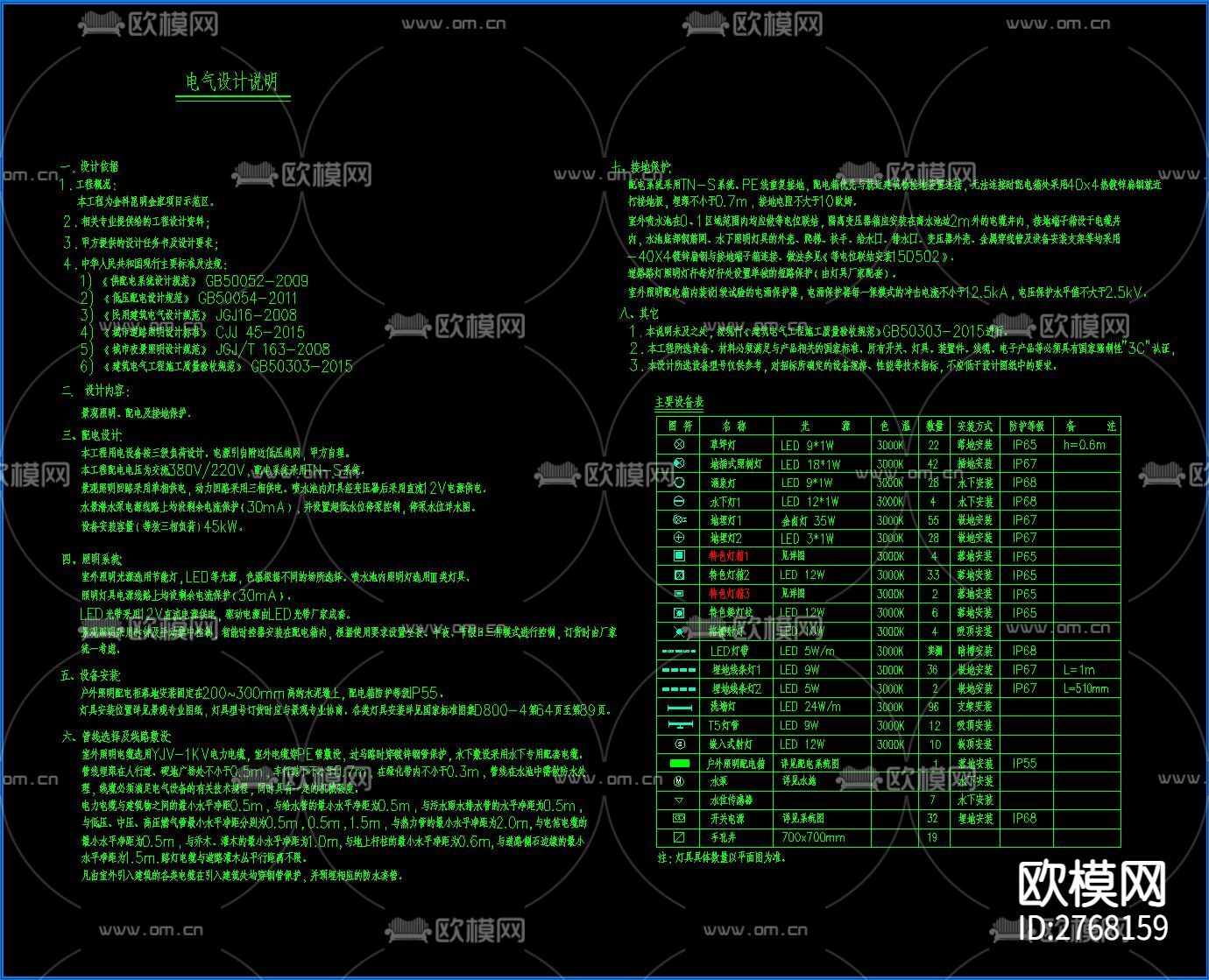 各大设计院设计cad说明图库下载（渲染图1）