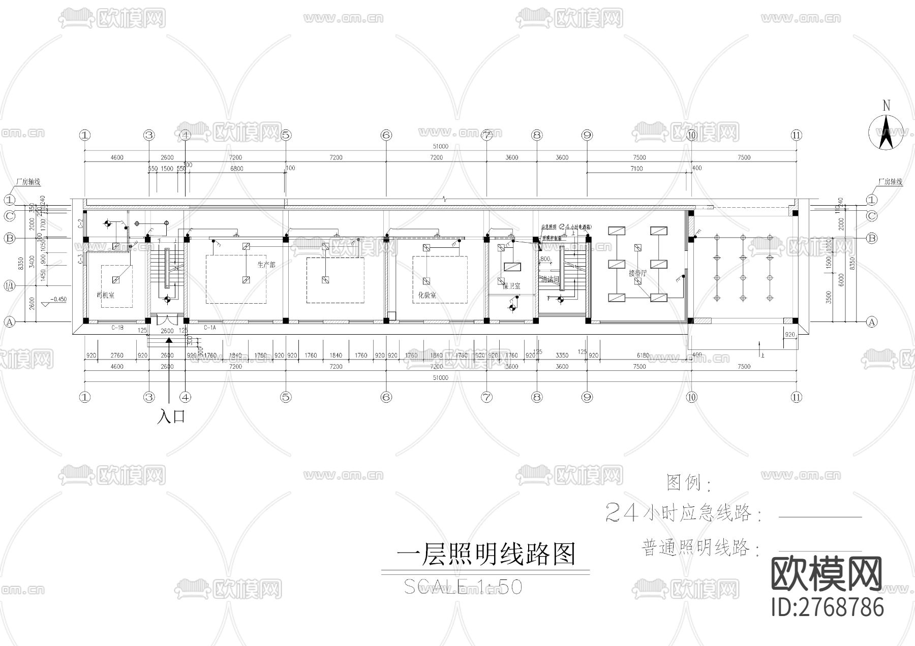 职工宿舍楼全套装修CAD施工图下载（渲染图3）