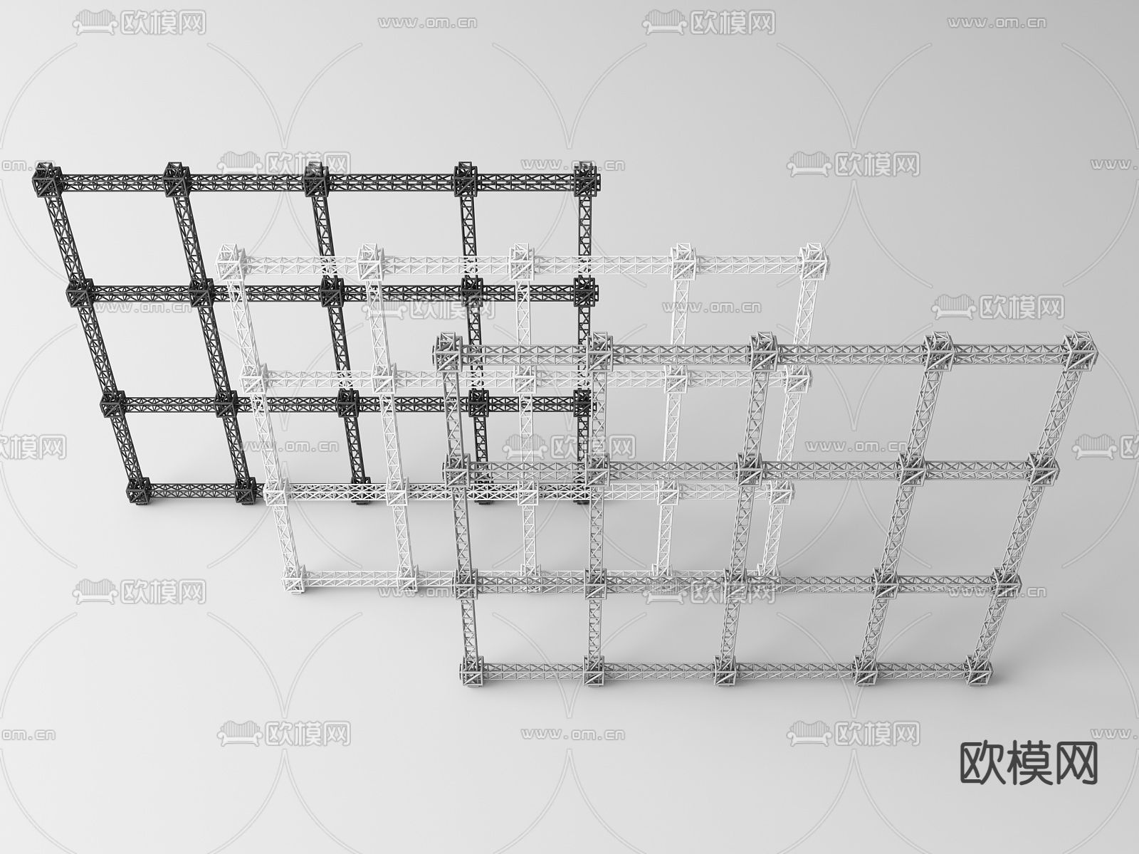 脚手架 舞台桁架 灯光架su模型下载（渲染图1）