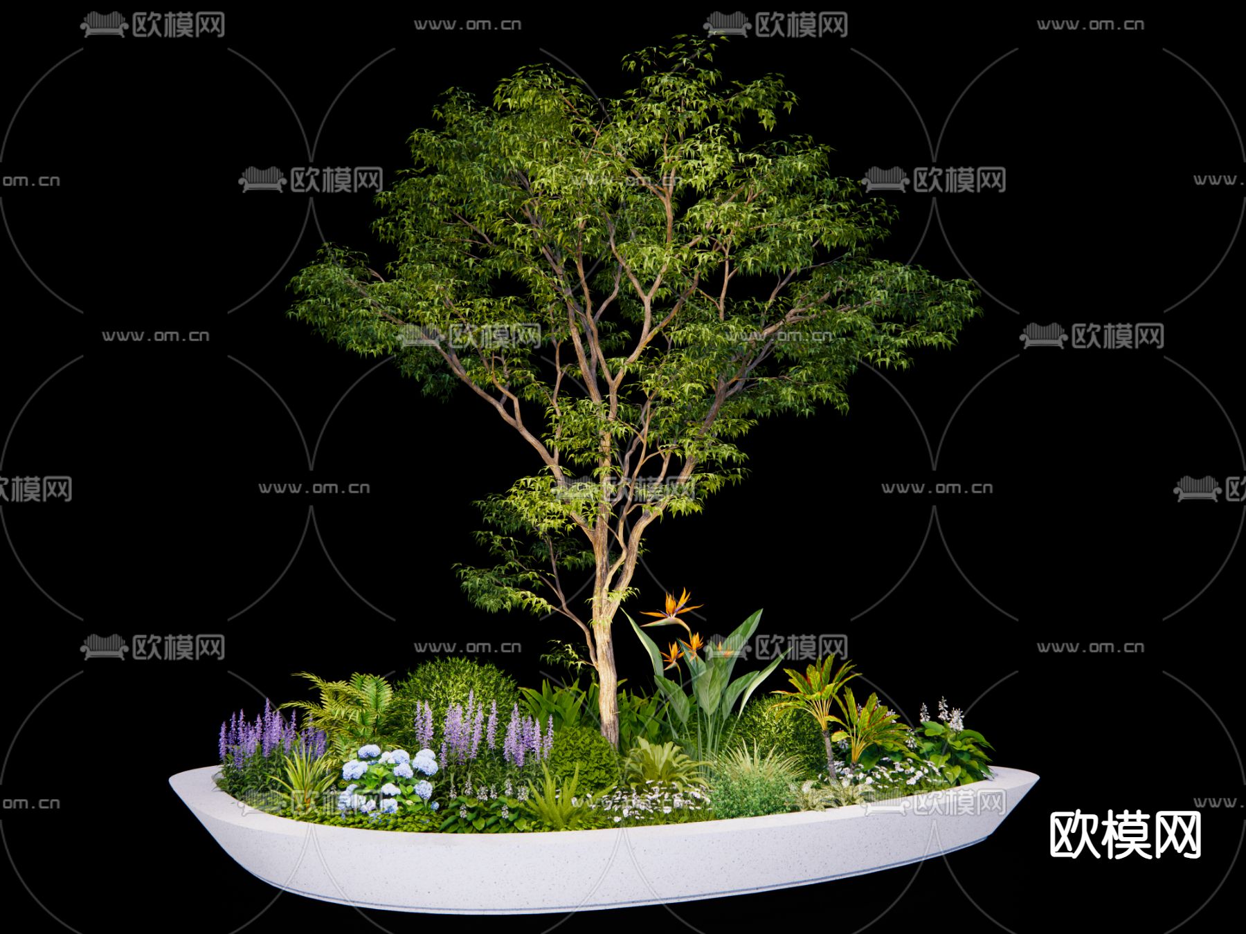 树池 花槽su模型下载（渲染图4）