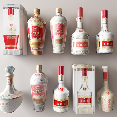  酒瓶 酒水饮料 白酒su模型 