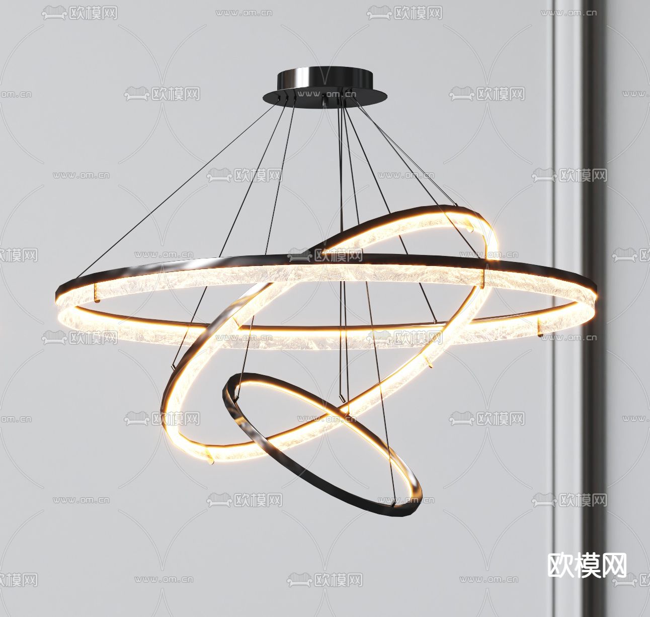 轻奢吊灯 大厅吊灯3d模型下载（渲染图5）