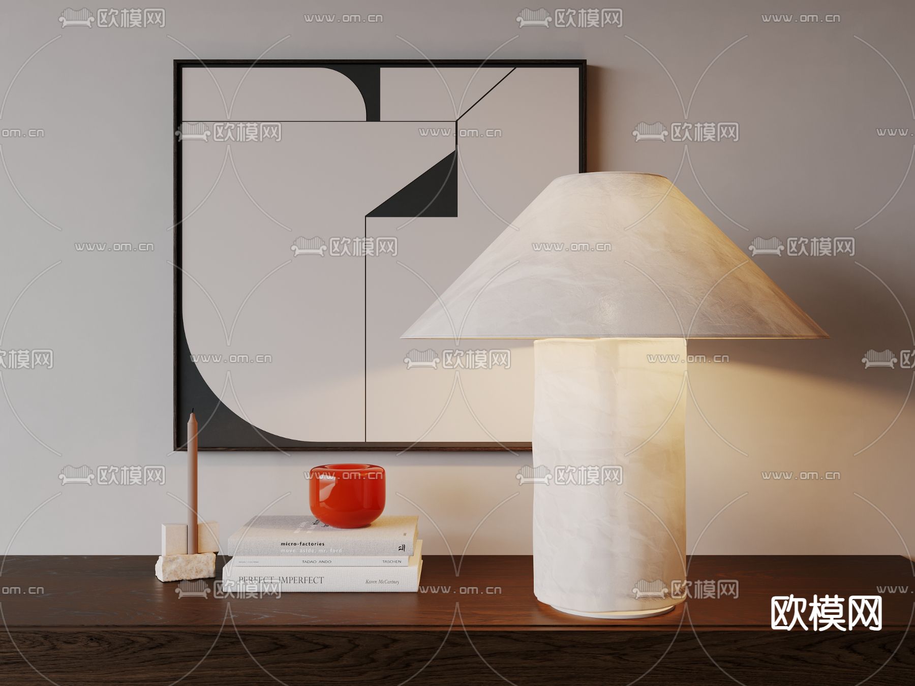 侘寂台灯3d模型下载