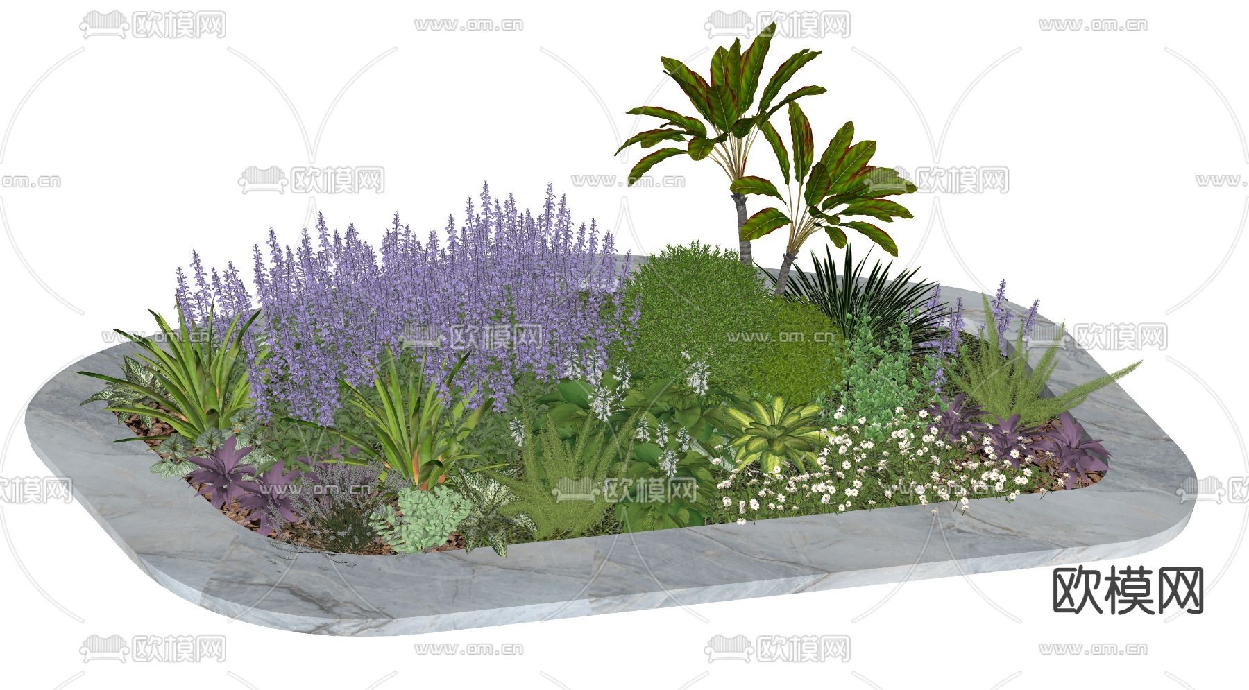 景观植物  植物堆su模型下载（渲染图2）