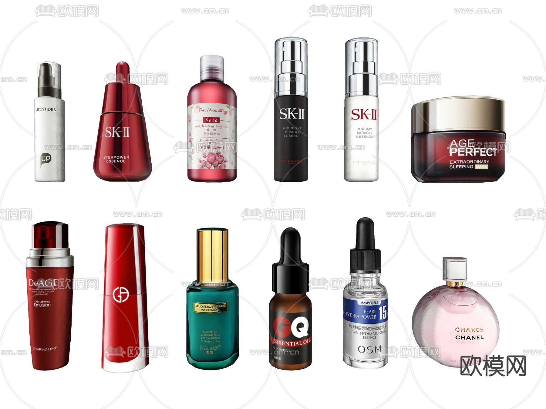 化妆品 护肤品 润肤露su模型下载（渲染图2）