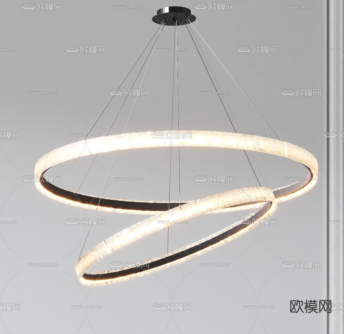 轻奢吊灯 大厅吊灯3d模型下载（渲染图3）