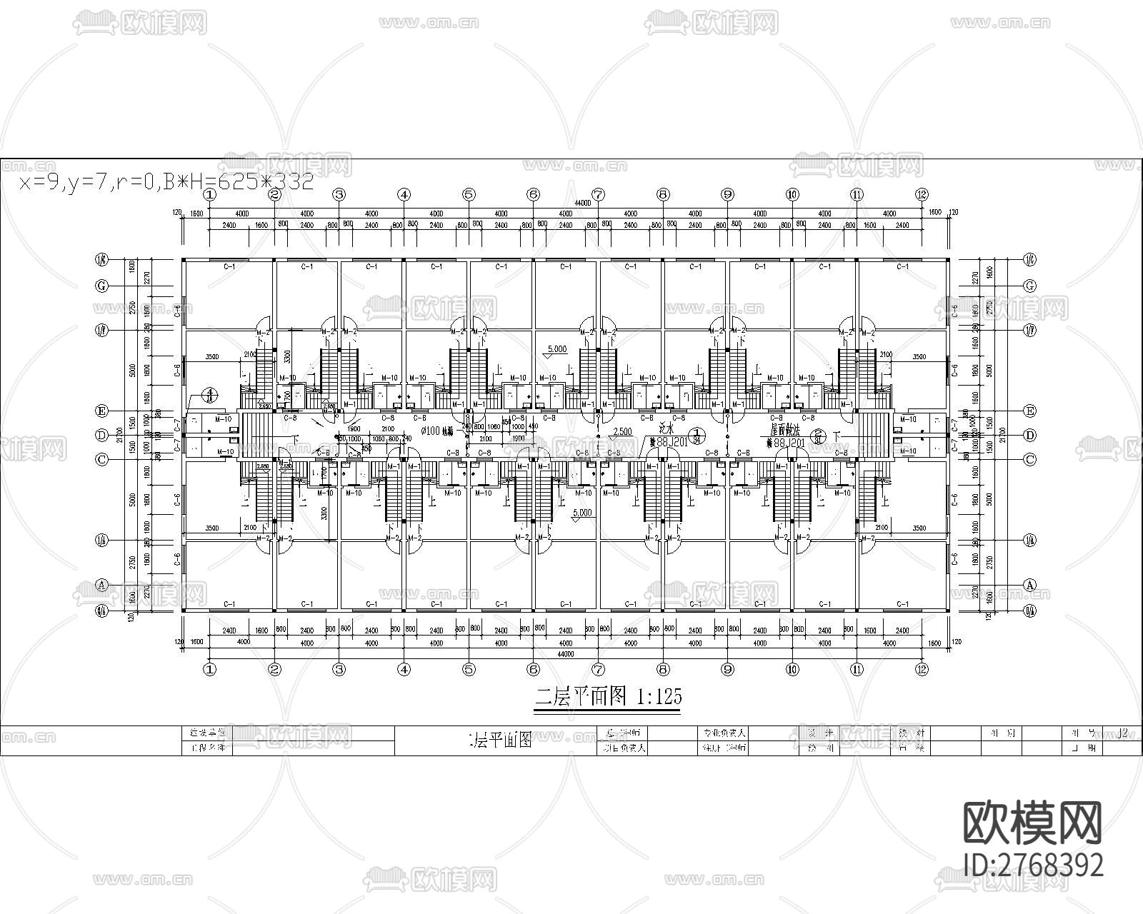 某大市场居住楼建筑CAD施工图下载（渲染图2）