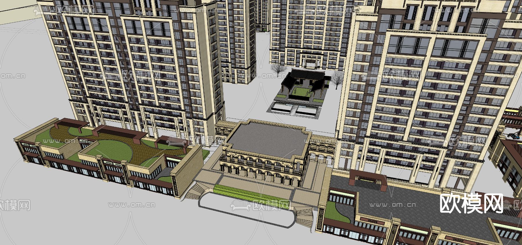 现代售楼处su模型下载（渲染图3）