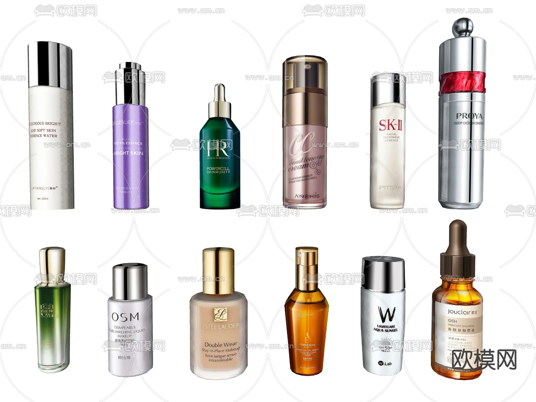 化妆品 护肤品 润肤露su模型下载（渲染图2）
