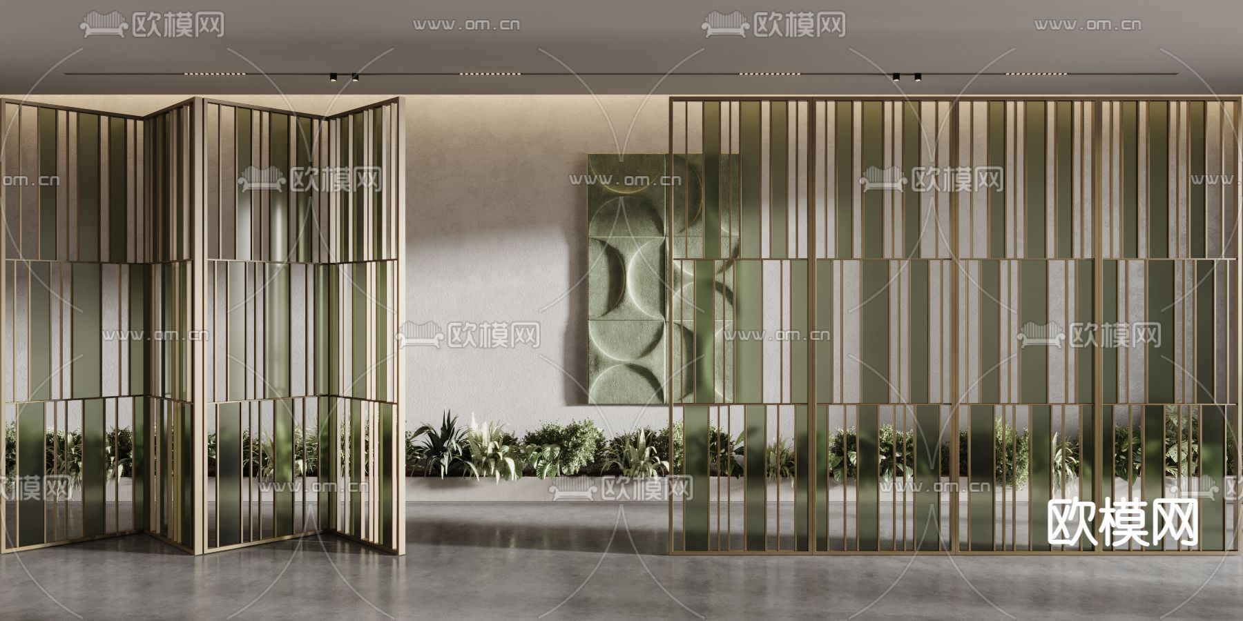金属屏风 隔断3d模型下载