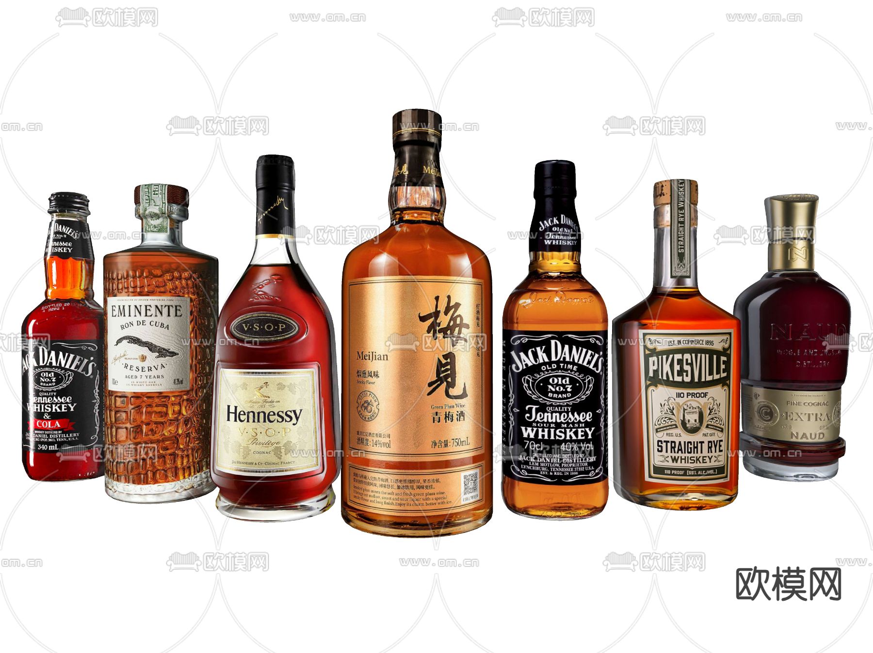 香槟酒 啤酒 红酒su模型下载（渲染图2）