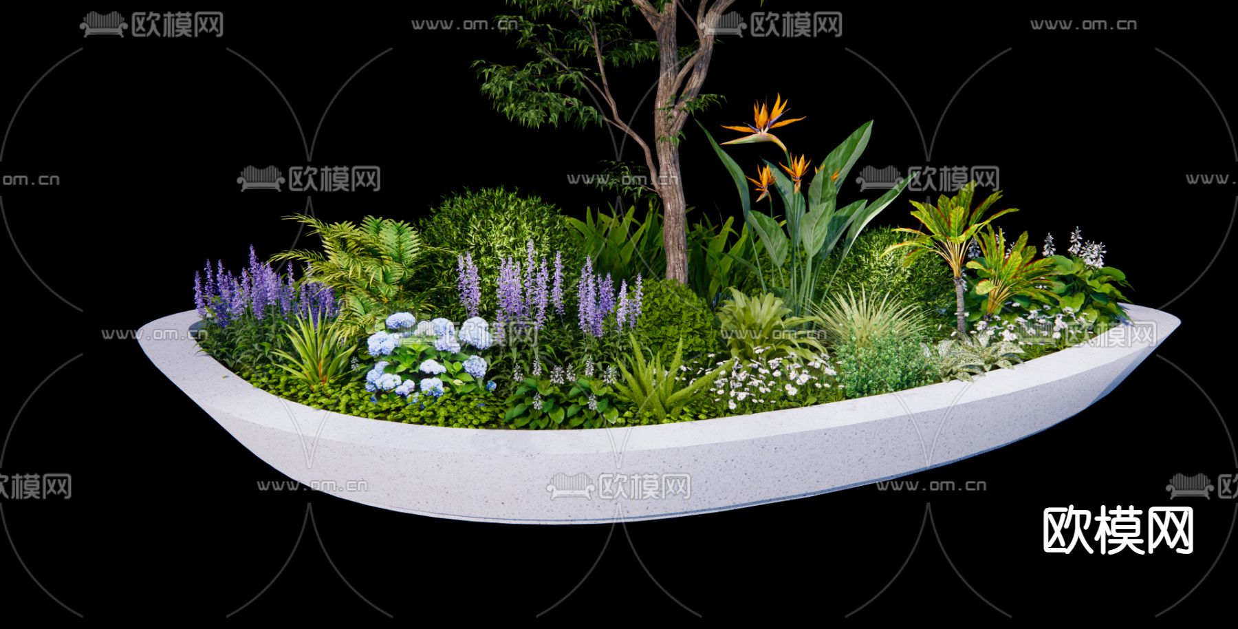 树池 花槽su模型下载（渲染图3）