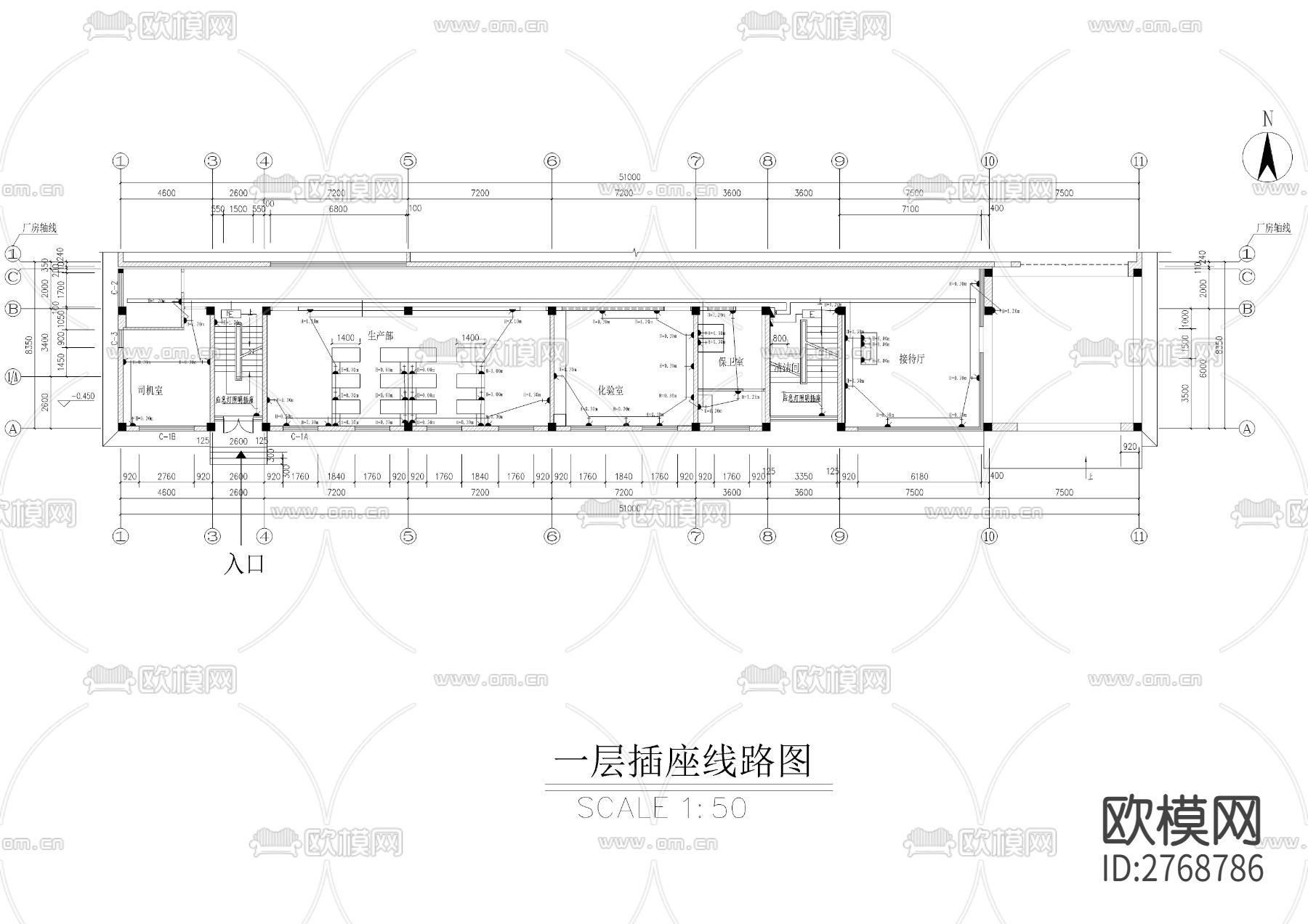 职工宿舍楼全套装修CAD施工图下载（渲染图5）