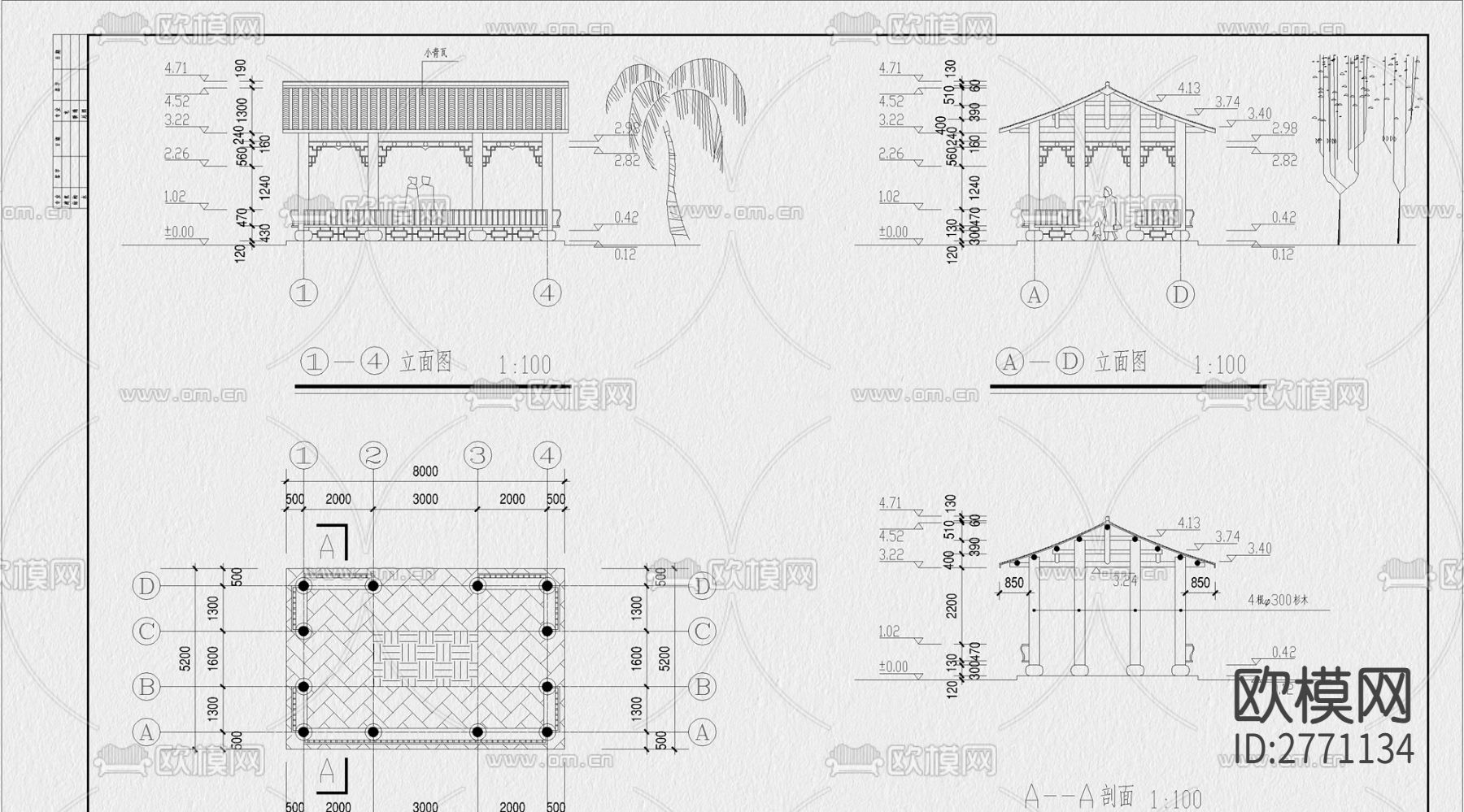 度假村CAD施工图下载（渲染图2）