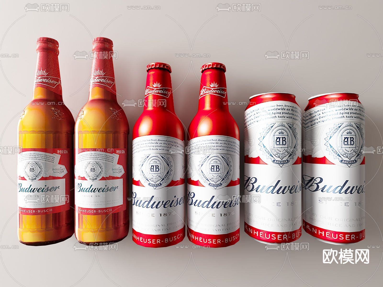 啤酒 红酒 洋酒 酒瓶su模型下载（渲染图1）