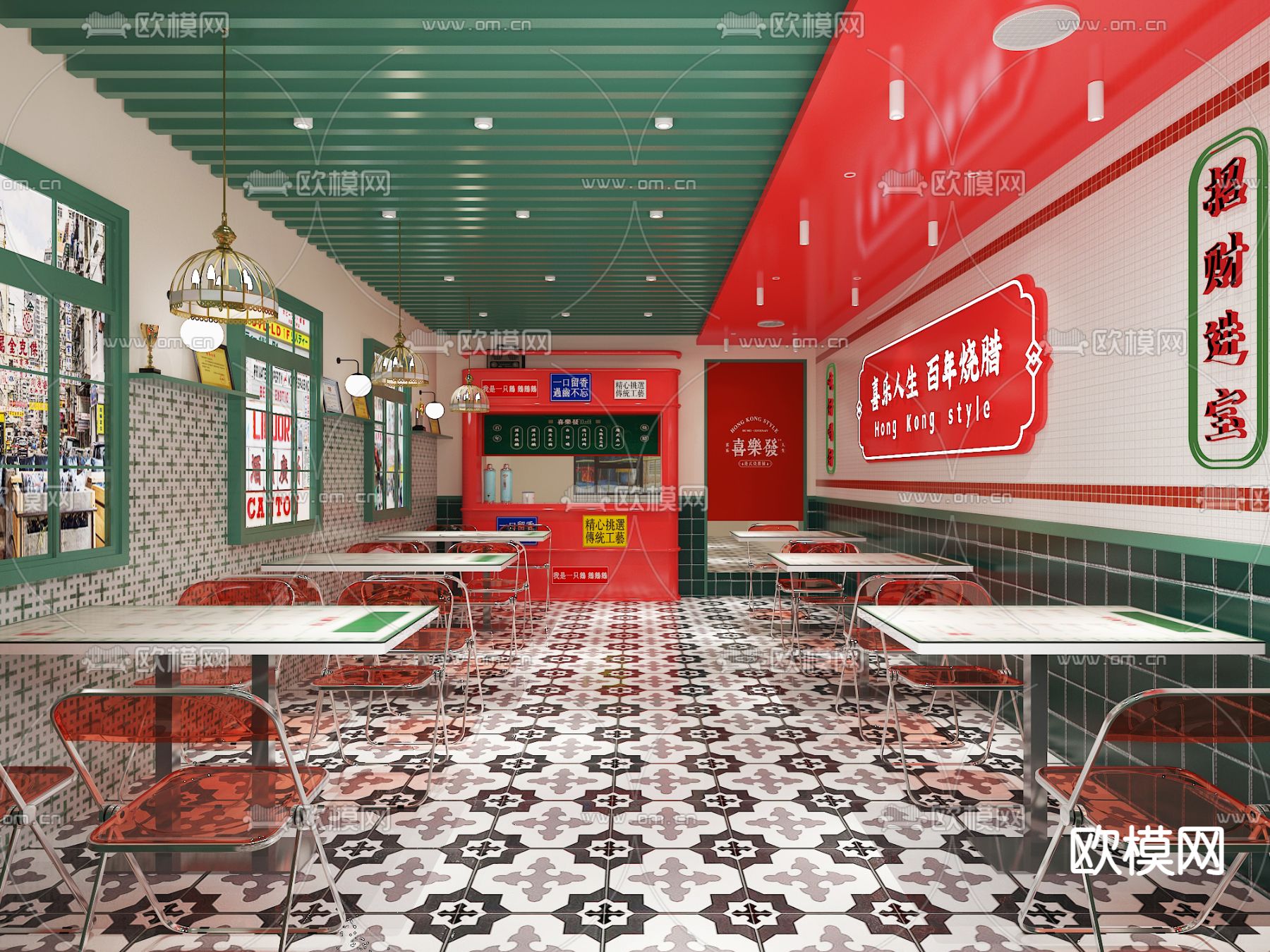 烧腊店 快餐店3d模型下载