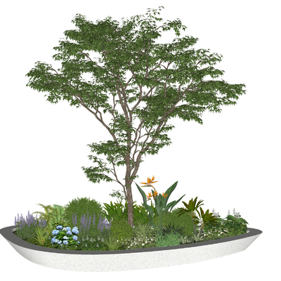  树池 花槽su模型 