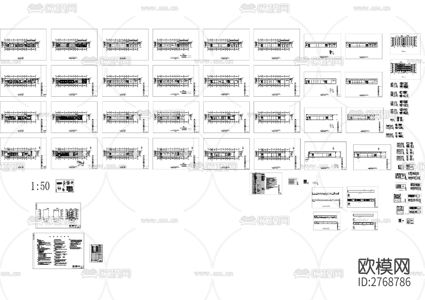 职工宿舍楼全套装修CAD施工图下载（渲染图10）