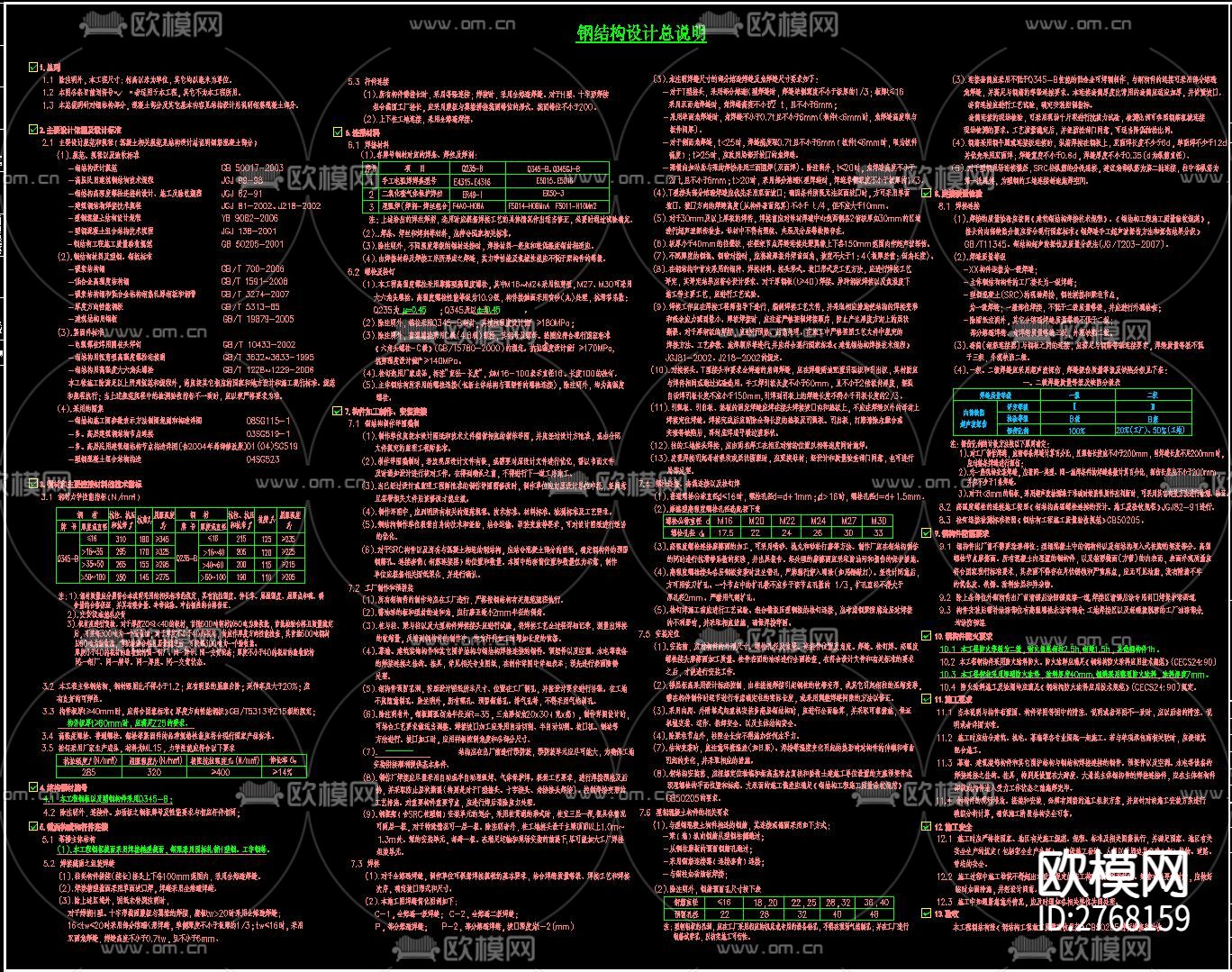 各大设计院设计cad说明图库下载（渲染图5）