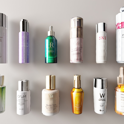  化妆品 护肤品 润肤露su模型 